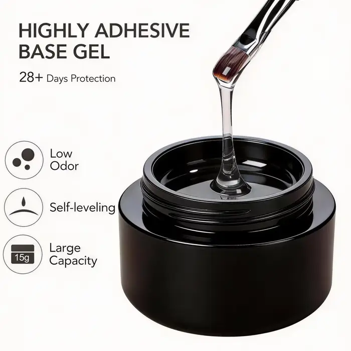 Gel Constructeur 15g pour Ongles – Gel d'Extension Longue Durée Soak-Off pour Débutants