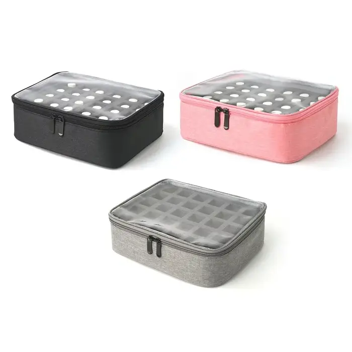 Sac de rangement pour vernis à ongles à 30 compartiments