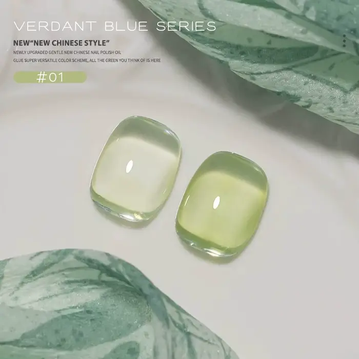 MIANEL 12ML Vernis Gel Teinte Verte Unique 2026 Nouvelle Collection Nuance Vert Lait Glacé pour une Manucure Douce et Éclaircissante