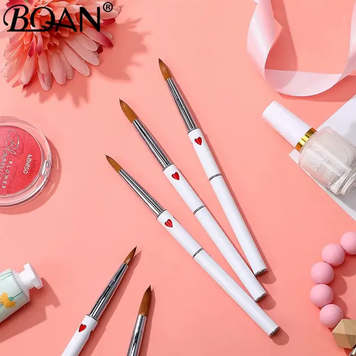 BQAN # 8- # 22 pinceaux à ongles Kolinsky pour application d'acrylique