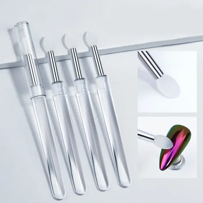 Brosse en Silicone transparente pour Nail Art