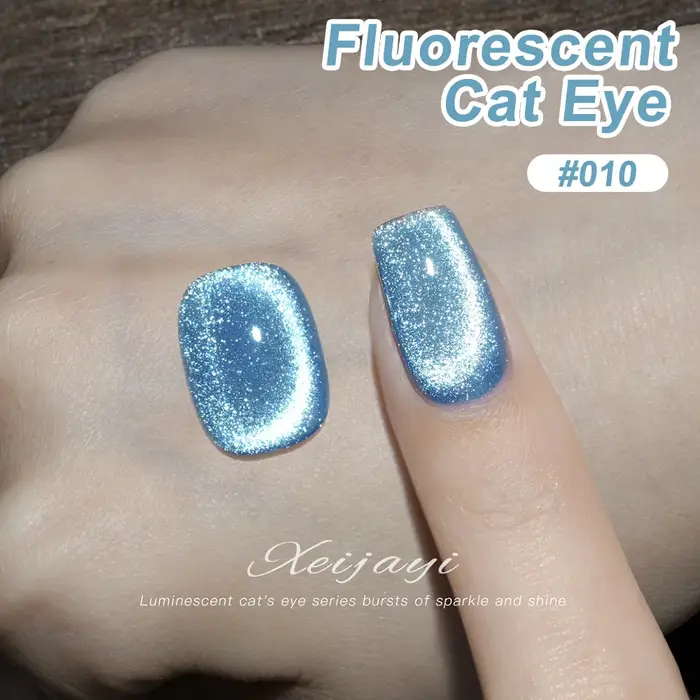 Vernis Gel Fluorescent yeux de chat 15ml cristaux de cristal Gel magnétique avec étincelles
