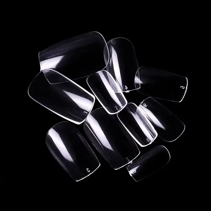 500 pièces faux ongles conseils court carré Transparent