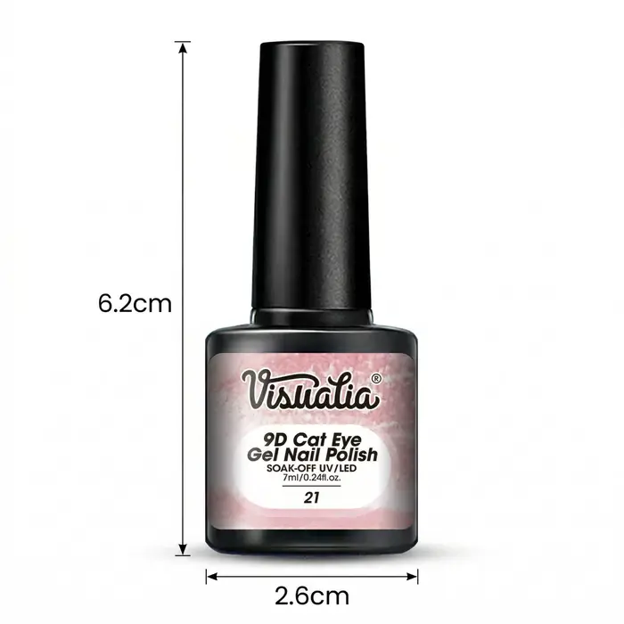 Vernis à ongles effet œil-de-chat rose