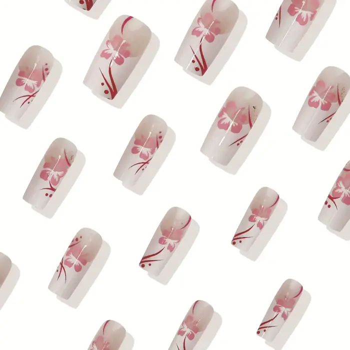 Faux ongles à breloques pour filles