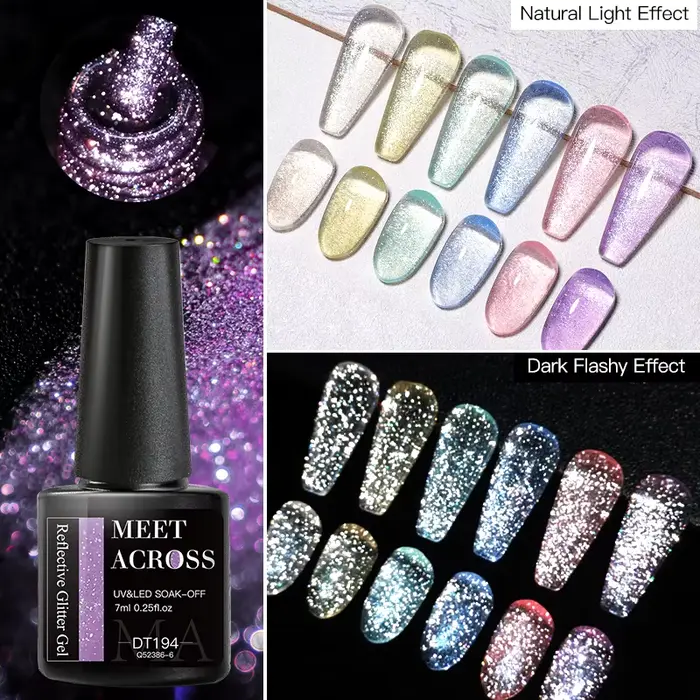 Vernis à ongles en gel réfléchissant à paillettes