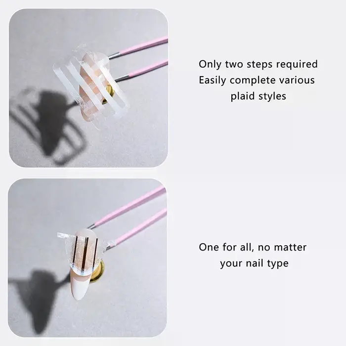 Autocollants de guidage de manucure française transparents, 1 feuille, adhésif fort, décalcomanies pour Nail Art, pochoir de manucure française, outils de coiffure 3D, DIY bricolage