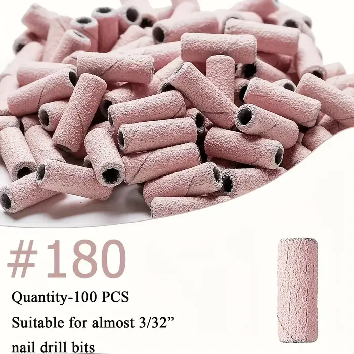 Bandes de ponçage professionnelles pour perceuse à ongles, 100 pièces, forets à ongles non parfumés
