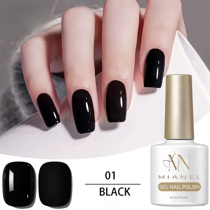 MIANEL 10ML Vernis à ongles gel ambre effet coquille Maillard automne pour ongles noirs, pour nail a