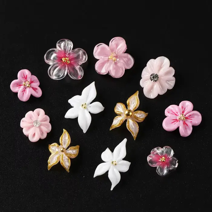 Moule en silicone 3D pour ongles Blossom Flower, moule à sculpter pour ongles, lys, cerise, différen