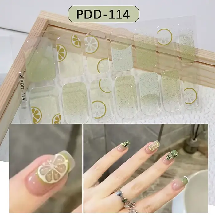 Autocollants pour Ongles en Gel Semi-durci, Floristique, Couverture Complète, Verhéritage, DIY, 14 B