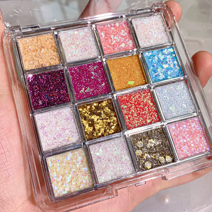 Palette de 40 couleurs pour ongles, poudre à friction pour nail art, dégradé solide, hautement pigme
