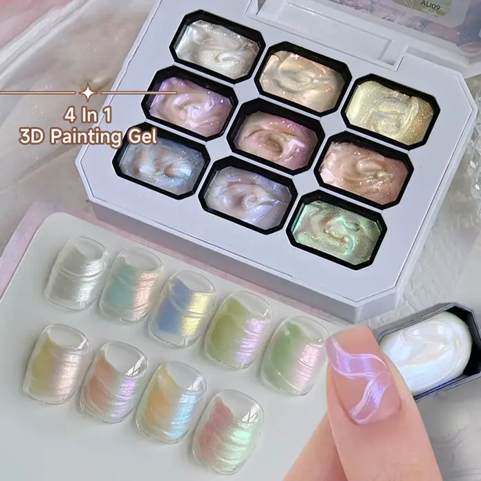 Gel de Peinture pour Ongles 9 Couleurs Dégradées