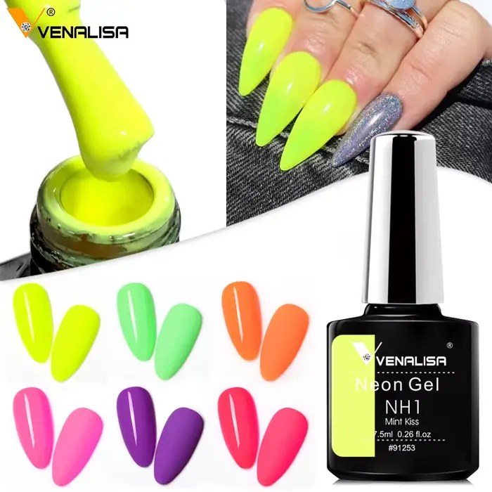Venalisa nouveau 7.5ml néon Gel Nail Art manucure tremper Camouflage naturel couleur nue Silicone vernis à ongles laque