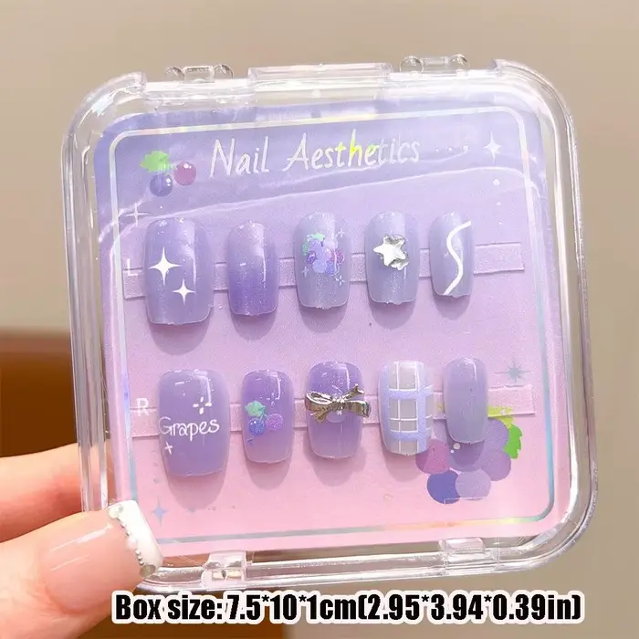 Nouvelles Faux Ongles Adhésifs Mignons pour Enfants