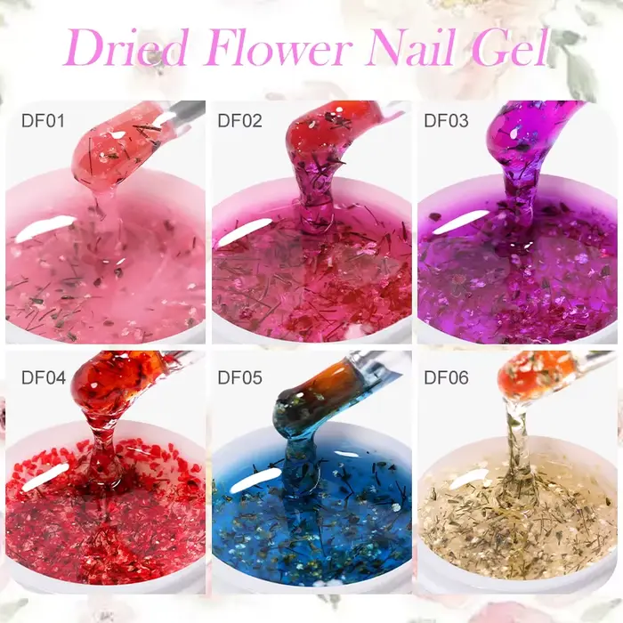 LILYCUTE 8ml rose fleur séchée Gel vernis à ongles