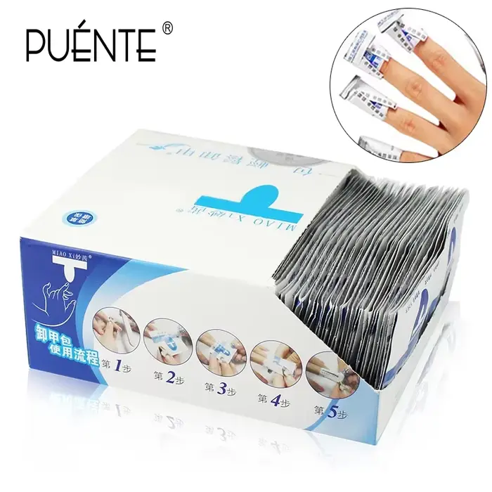 200 Lingettes Dissolvantes pour Vernis Gel en Boîte – Tampons en Papier