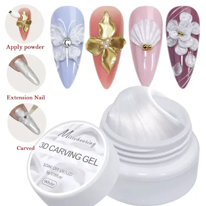 Vernis à ongles Gel transparent antiadhésif pour extensions de mains