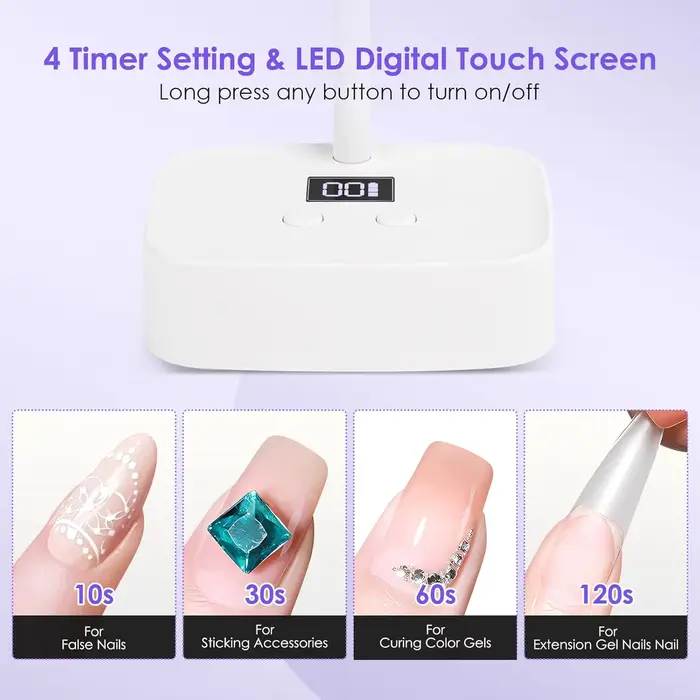 Lampe à ongles sans fil LED UV, sèche-ongles, Rechargeable, détection automatique, commande tactile,