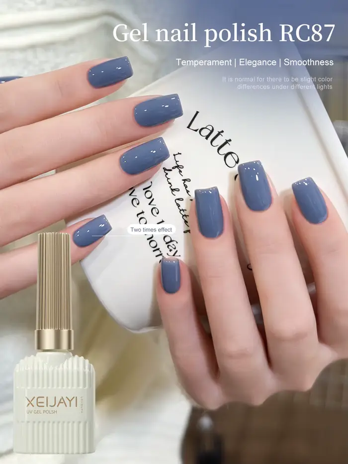 XEIJAYI 1Pc 15ml Vernis à ongles gel bleu - Brillance longue durée
