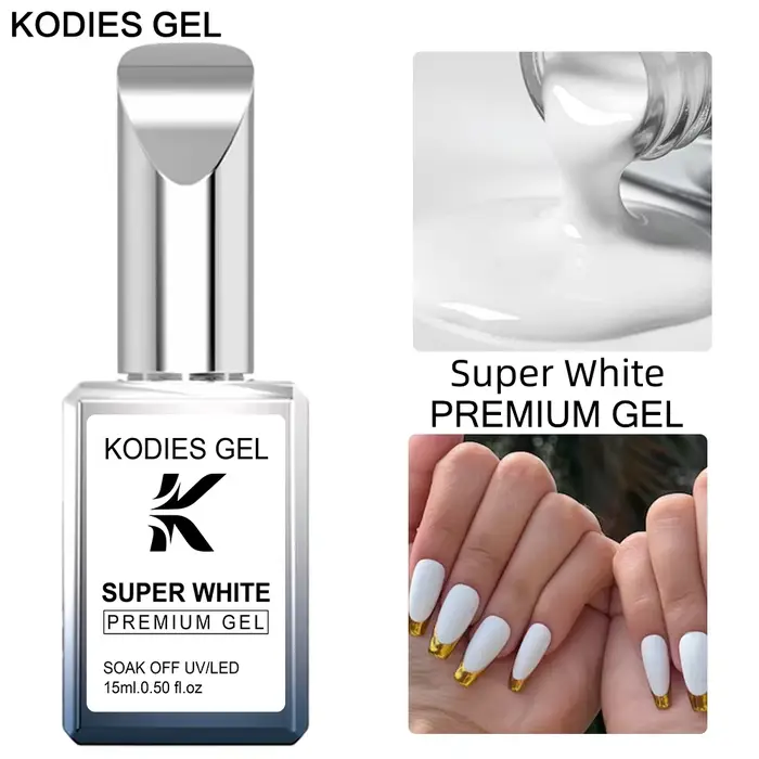 KODIES GEL Premium Gel Vernis à ongles Super blanc