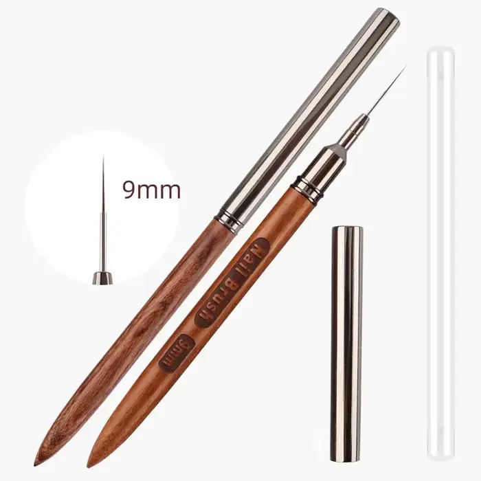 Pinceau à ongles en bois pour gel, liner pour nail art, pinceau de peinture DIY, stylo à dessin pour