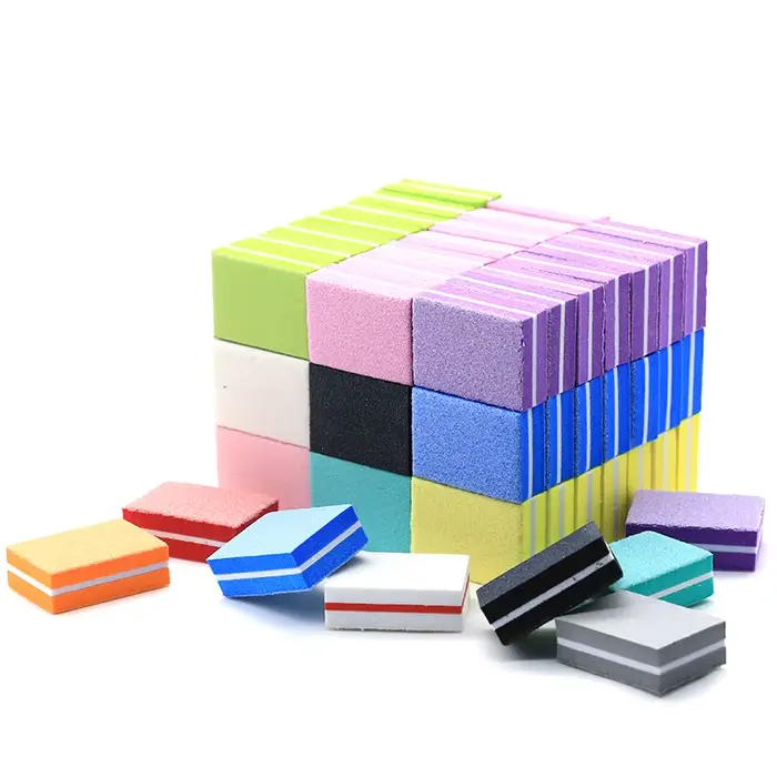 50Pc professionnel Mini ongles Art tampon fichier 100/180 papier de verre manucure conseils soin