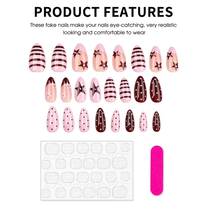 24 faux ongles charmants de la série coréenne