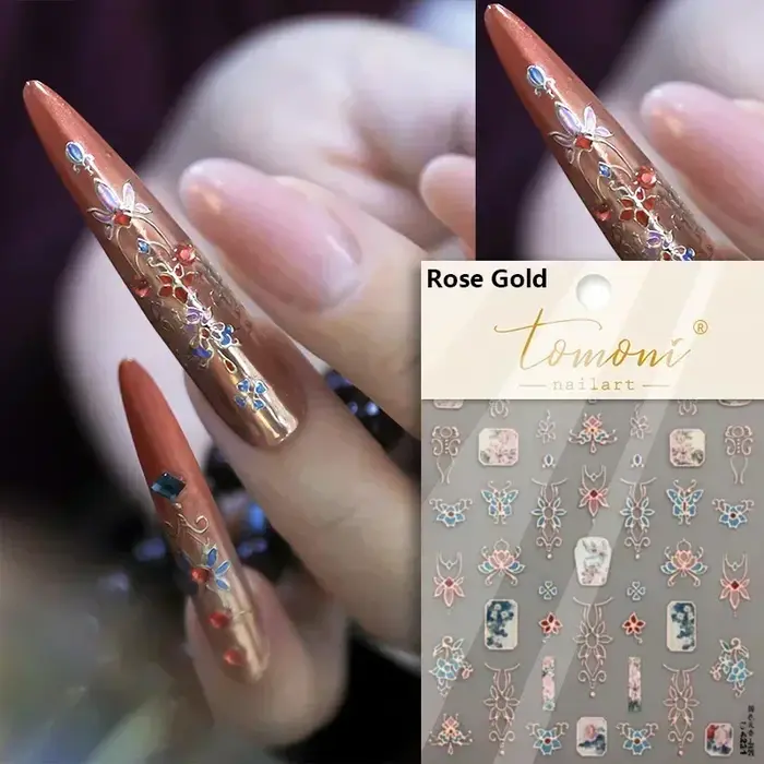 5D Relief brillant gelée dorée automne feuille d'érable histoire adhésif Nail Art autocollants décalcomanies manucure magnifiques ornements fournisseur