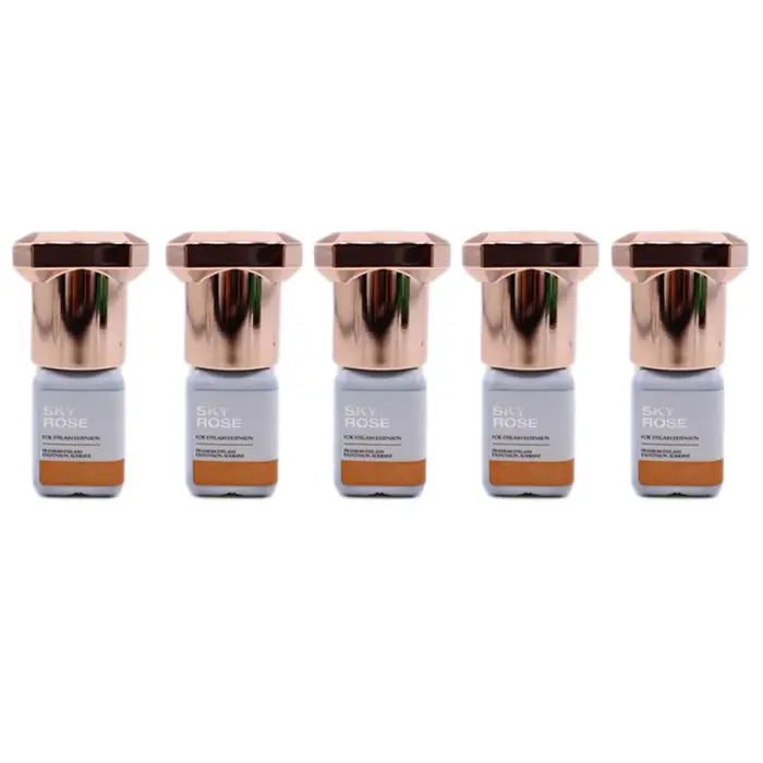 5 bouteilles SKY Rose colle Extensions de cils 1s séchage rapide corée ciel colle 5ml faux cils coll