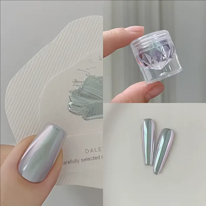 Poudre à ongles dégradée Aurora, effet miroir galvanisé multicolore, paillettes scintillantes pour N