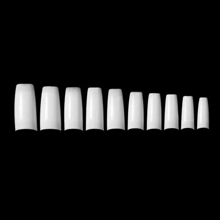 100 pièces acrylique Transparent blanc artificiel ongles conseils conception française Nature Capsules pour manucure