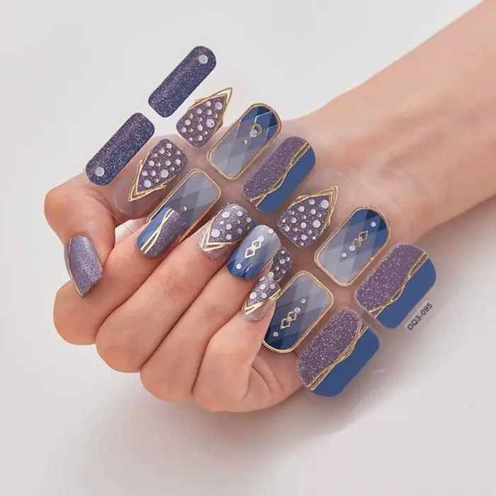 Autocollants pour ongles en gel semi-durci