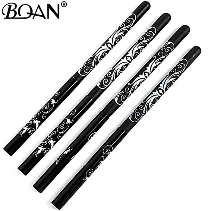 BQAN # 4 # 6 # 8 # 10 Pinceaux à ongles noirs pour gel UV