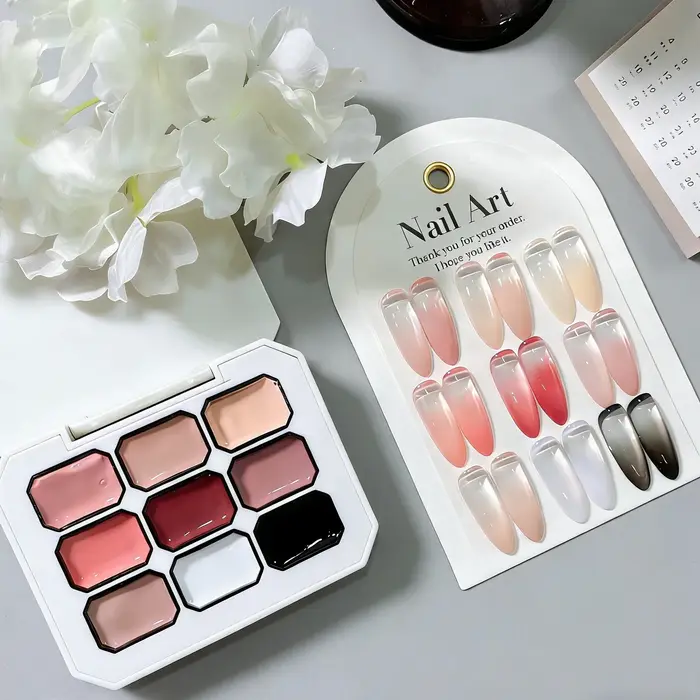 Gel solide pour ongles 9 couleurs