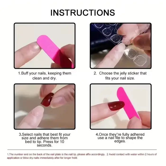 24 faux ongles en forme d'amande à presser