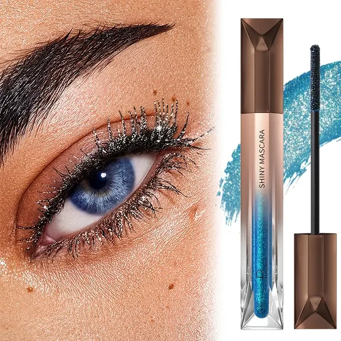 Mascara scintillant à paillettes, cils volumisants longue durée, effets, imperméable, anti-taches, mascara diamant écrasé nacré