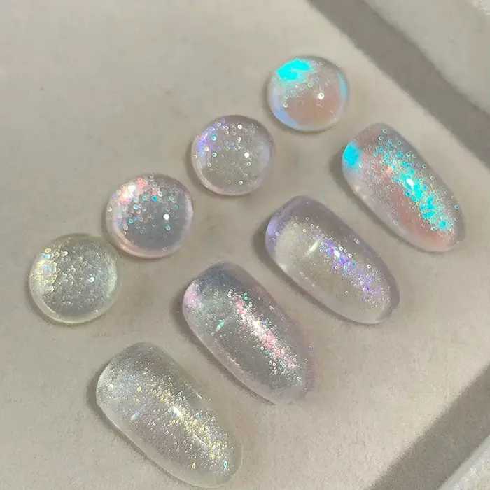 Poudre à ongles effet perle
