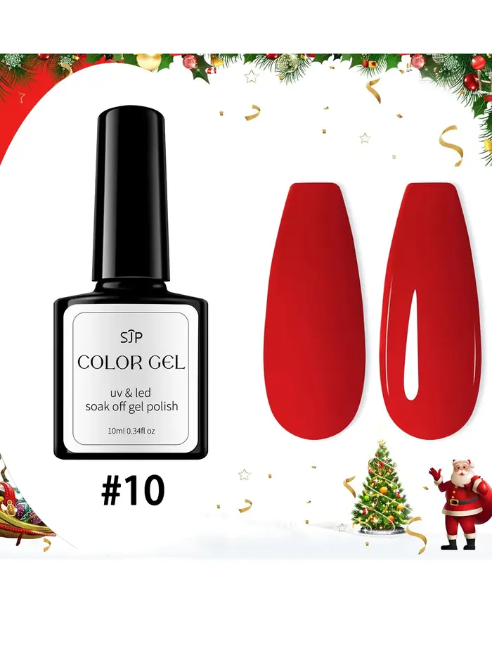 LEON'S DAY − Verhéritage à ongles gel rouge, 10ml, art de manucure et de pédicure, UV/LED, à trempage