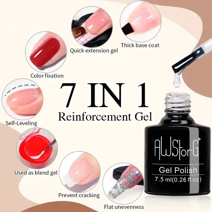 7.5ml cristal blanc oeil de chat Gel vernis à ongles holographique UV tremper Gel laque magnétique hybride Gel