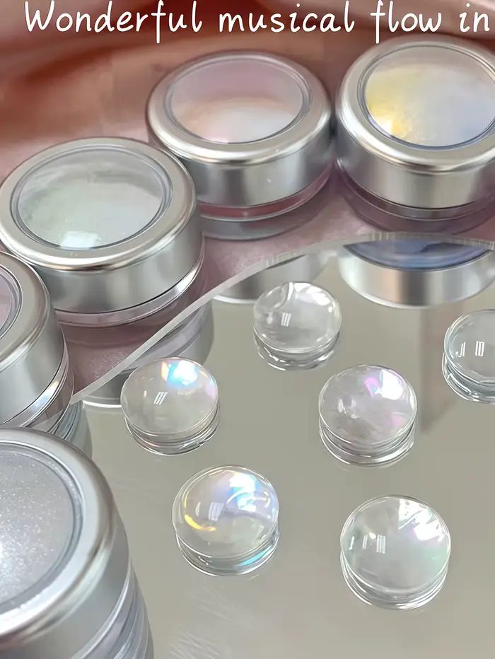 Poudre à ongles chromée aurore irisée