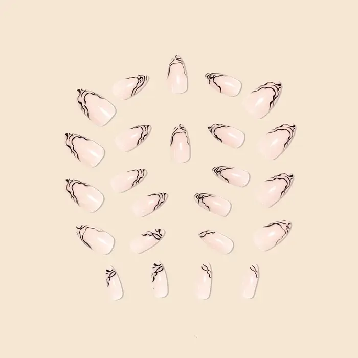 Ensemble de faux ongles portables pour femmes et filles