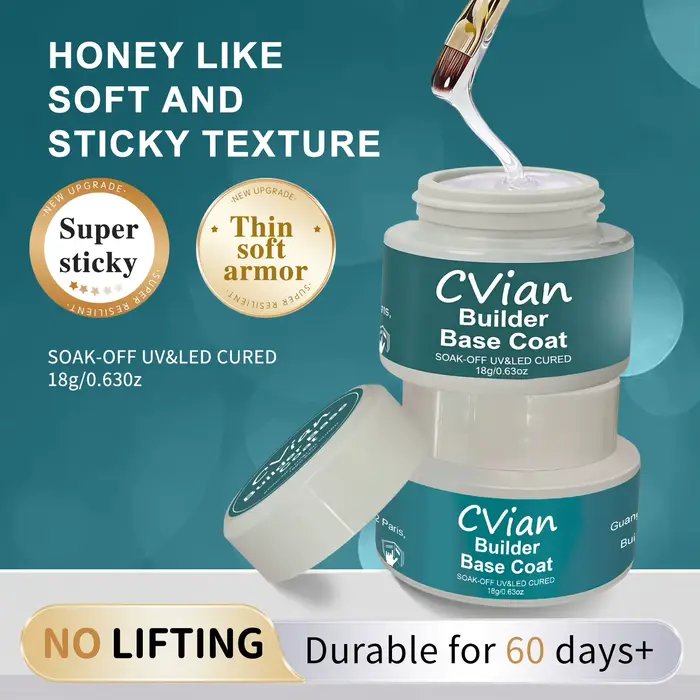 CVian 18g Gel Constructeur d'Ongles 3-en-1
