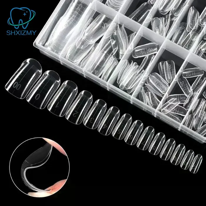 140 pièces/boîte couverture complète faux ongles Ultra mince clair presse sur orteil pied ongles conseils artificiel acrylique faux ongles Art manucure outil