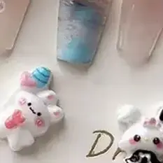 30 pièces dessin animé lapin Nail Art charme 3D couleur bonbon résine