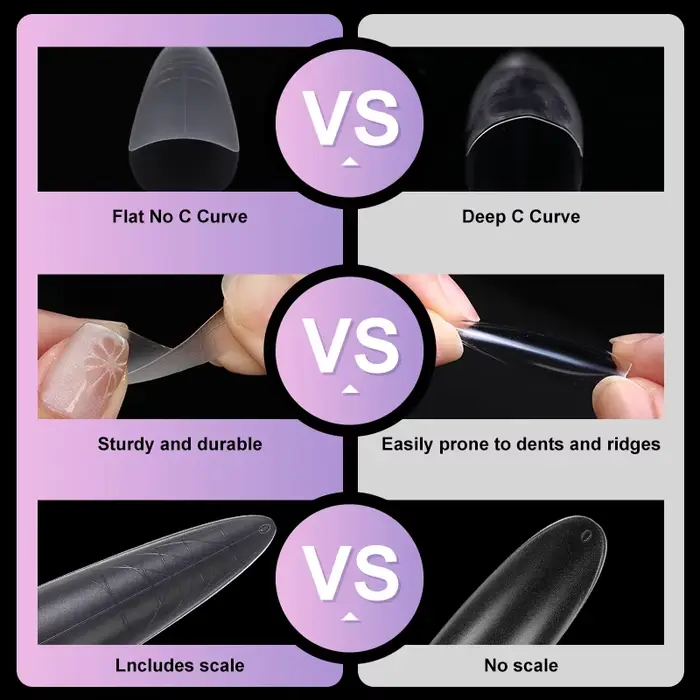Kaniu 1 boîte double système ongles conseils clair couverture complète Extension faux