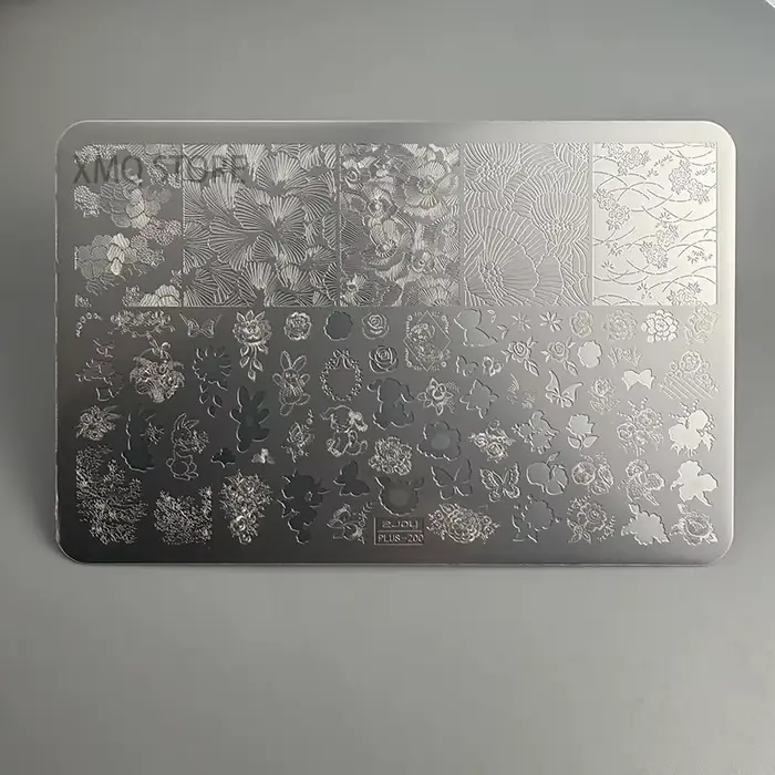 XMQ NAIL ART STAMPING PLATES Fleurs TEMPLATES LEAVES IMAGEPLATES