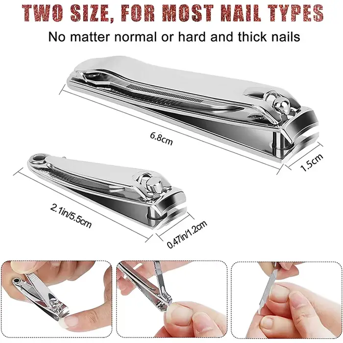 Coupe-ongles résistant aux éclaboussures, ciseaux en acier inoxydable pour outils de beauté des ongl