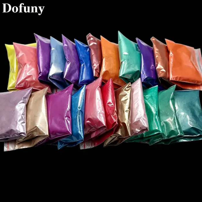 Poudre de Mica Nacré Colorée 20g – Pigment Métallique pour Vernis à Ongles