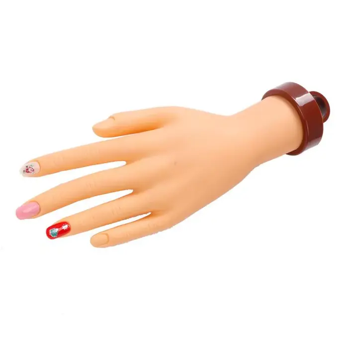 Main Artificielle Flexible et Réglable pour Nail Art – Modèle Prothétique en Plastique pour Pratique